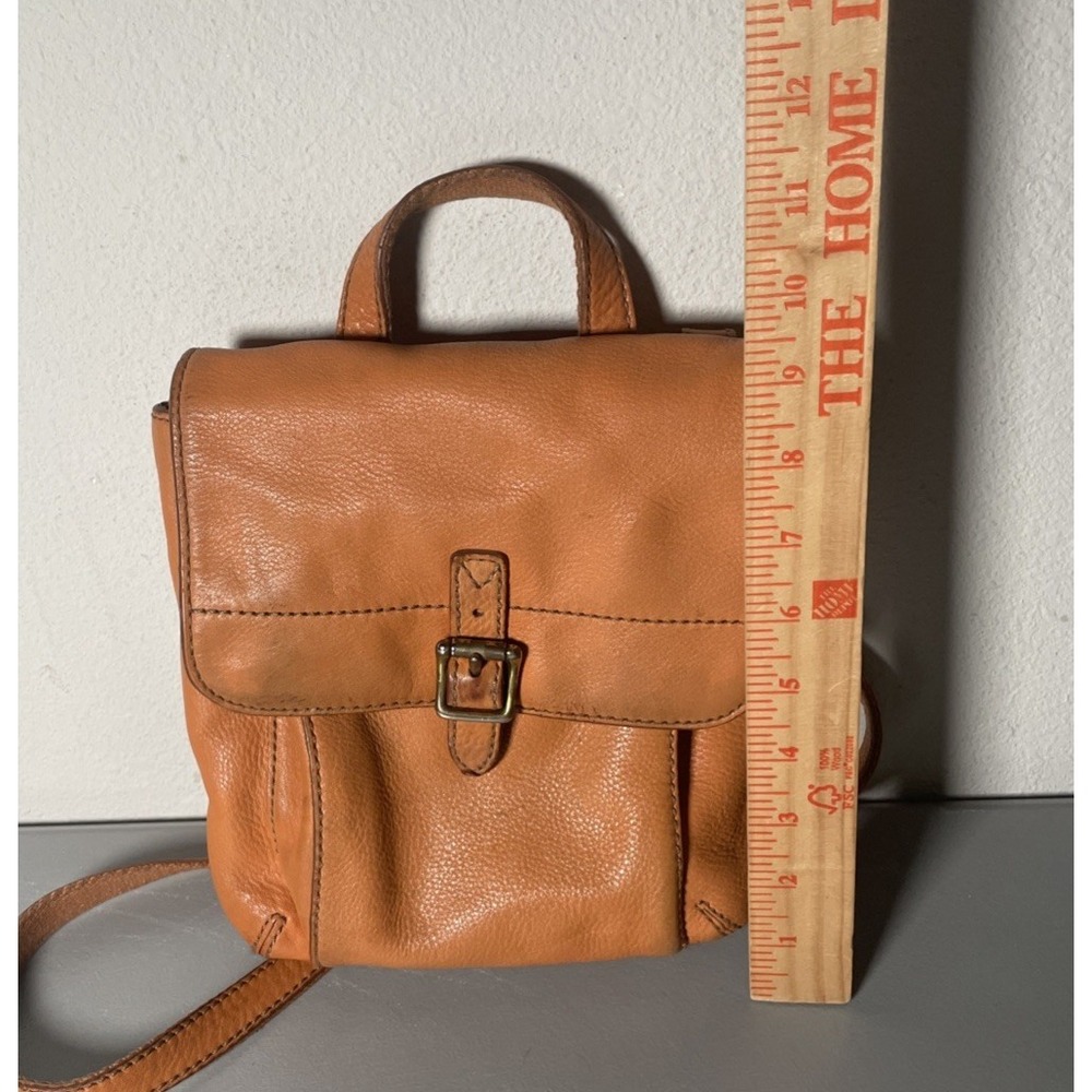 Fossil Long Live Vintage Reissue Flap Crossbody bag soft Orange Cowhide leather - Picture 13 of 14